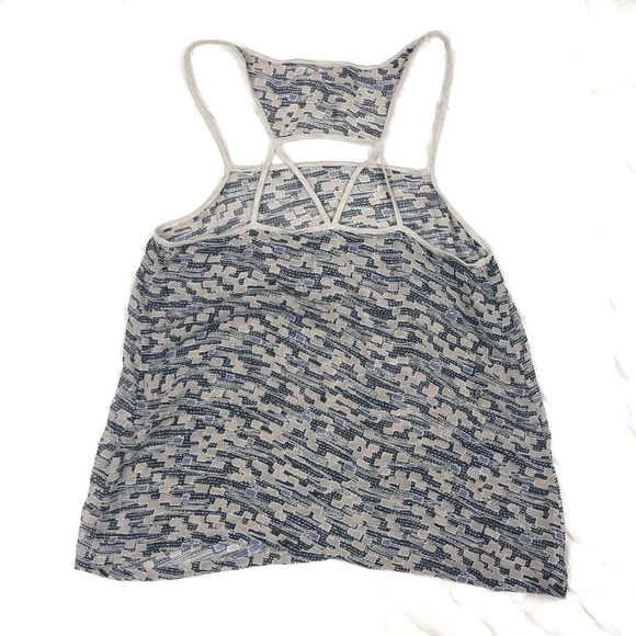 Anthropologie Lilka Tank Top Women's M Multicolor Silk Sheer - Picture 3 of 7